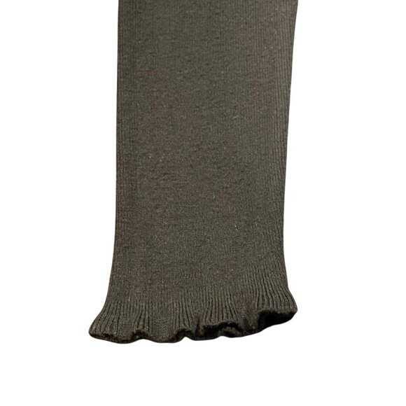 Who What Wear Black Slim Turtle Neck Ruffled Long Sleeved Sweater Womens Large - Picture 2 of 10